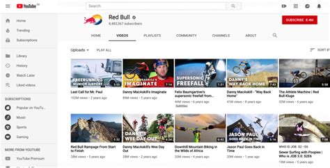 Red Bull youtube